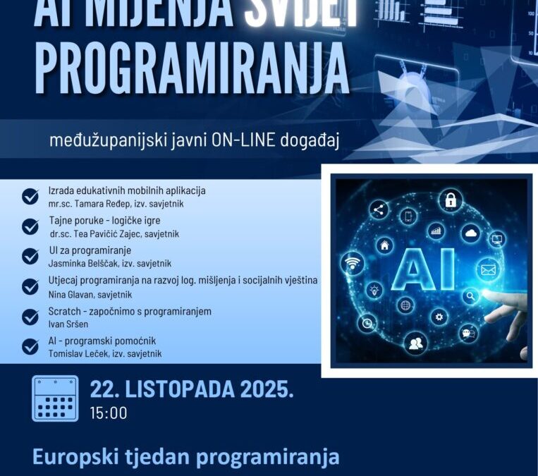 Poziv na javni događaj – AI mijenja svijet programiranja